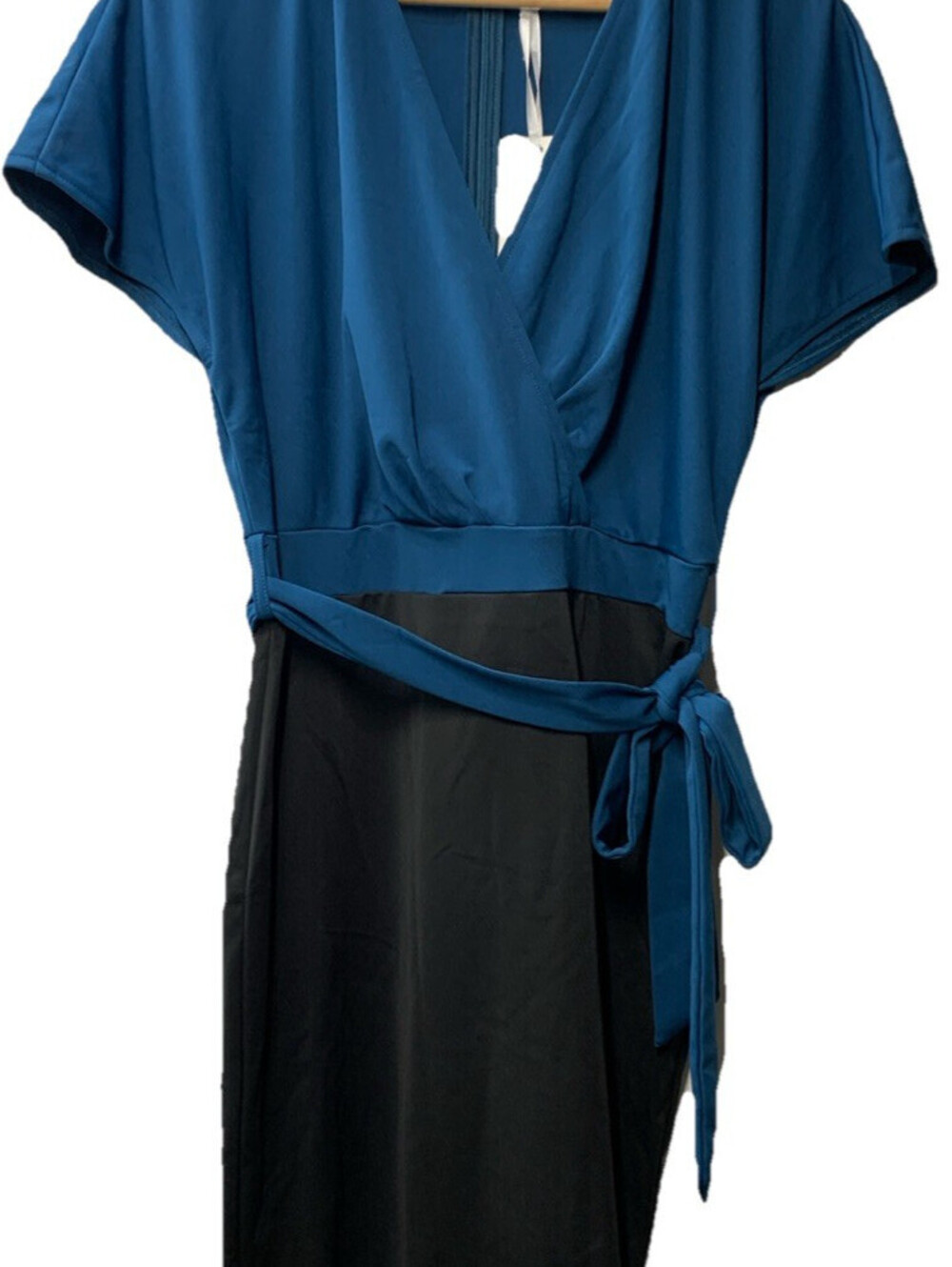 GRACE KARIN Women's Business Short Pencil Dress Size L Cocktail Party Blue/Black